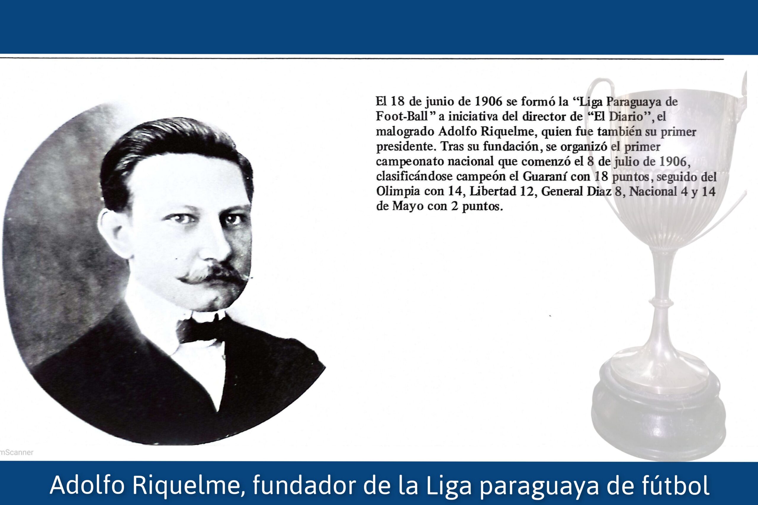 Adolfo Riquelme, fundador de la Liga paraguaya de fútbol