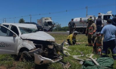 Accidente en San Juan Bautista - Misiones. Foto: Ñanduti.