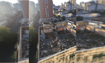 Edificio abandonado en el microcentro, previo al derrumbe. Foto: Gentileza.