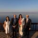 La Ing. Claudia Crosa; del MOPC; el presidente del BID, Ilan Goldfajn; la ministra del MOPC, Claudia Centurión; y Alonso Chaverri Suárez, representante del BID en Paraguay, durante una visita al lago Ypacaraí, en Areguá, en julio de 2024. Foto: BID.