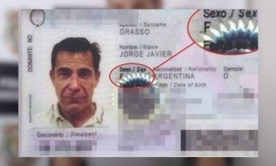 En su documento, el hombre dice percibirse mujer. Foto: Radio Uno.