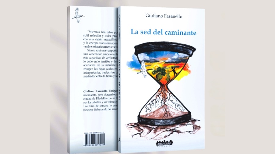 Portada de "La sed del caminante", de Giuliano Fasanello (Editorial Arandurã). Cortesía