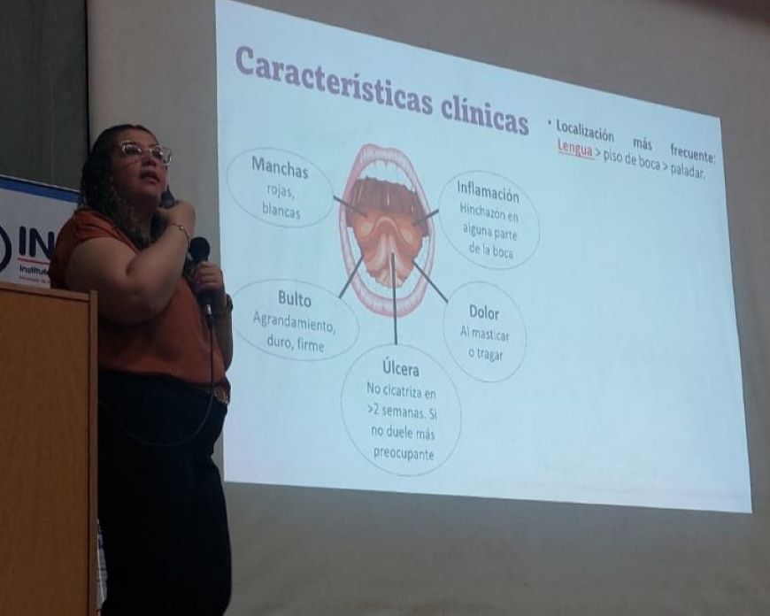 Profesional brindó una charla sobre Prevención del Cáncer Bucal. Foto: MSP BS.