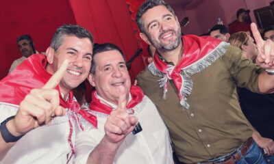 Santiago Peña, Horacio Cartes y Pedro Alliana. Foto: Gentileza.