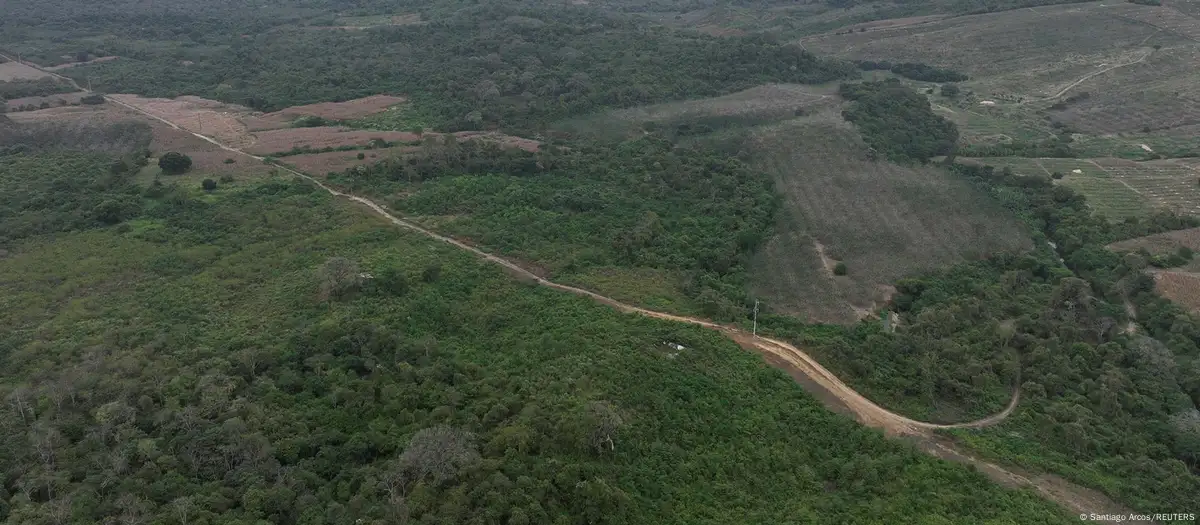 Sitio donde se iniciará la construcción de una segunda prisión de alta seguridad en Santa Elena, Ecuador, como parte de los planes del presidente de Ecuador, Daniel Noboa, para hacer frente a la situación de seguridad en los centros penales. Imagen: Santiago Arcos/DW