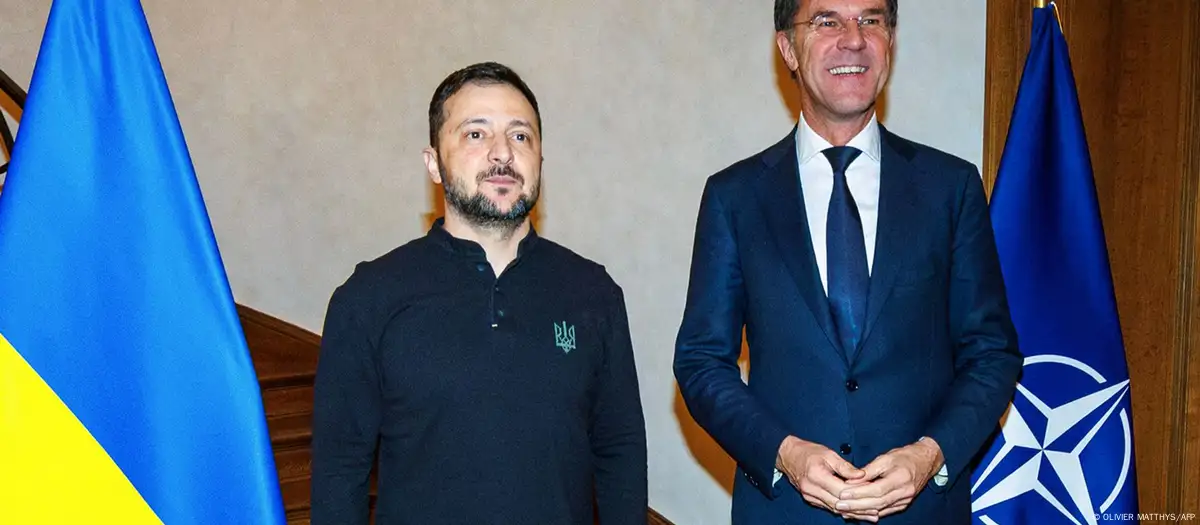 El presidente ucraniano acudió a Bruselas para dos días de reuniones con otros miembros de la OTAN. (18.12.2024) Imagen: OLIVIER MATTHYS/AFP