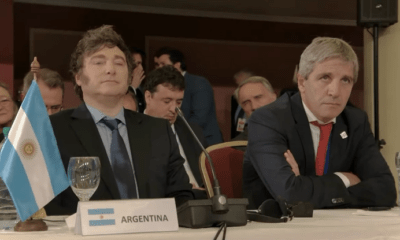 Javier Milei durante la LXV cumbre de Jefes e Estados del Mercosur. Foto: Captura.