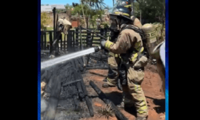 Incendio en vivienda del barrio San Cayetano. Foto: Captura.