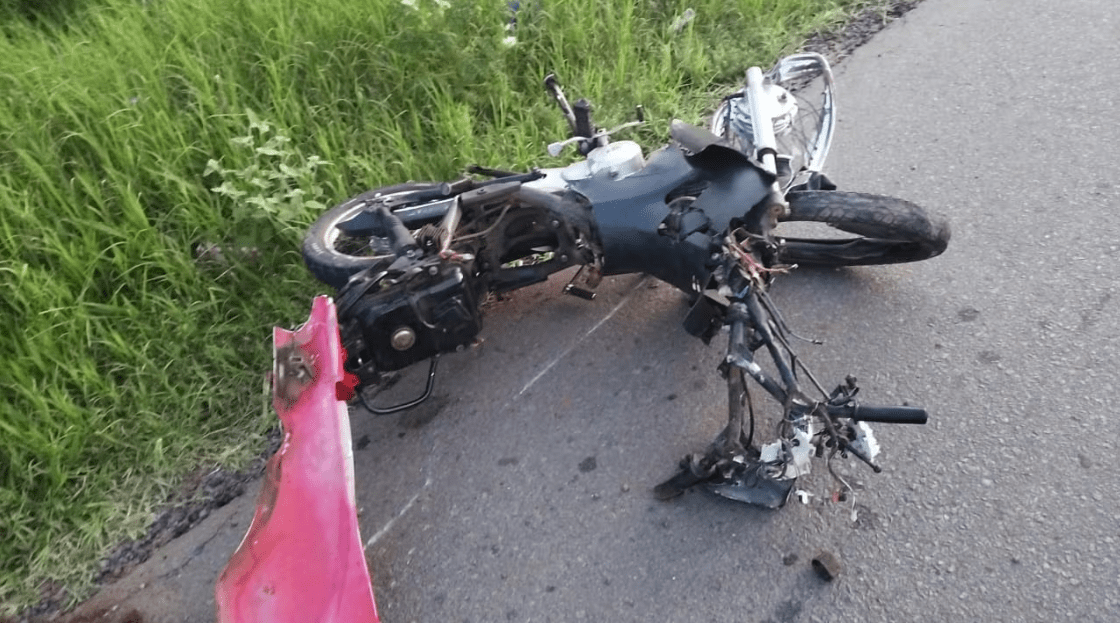 Accidente de moto. Foto: Gentileza