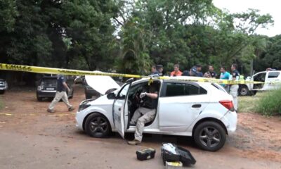 En este vehículo fue liberado la esposa del gerente en Fernando de la Mora. Foto: El Nacional.