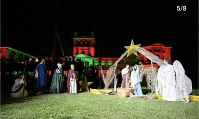 Con pesebre viviente dieron inicio ayer a la temporada navideña. Foto: Gentileza.