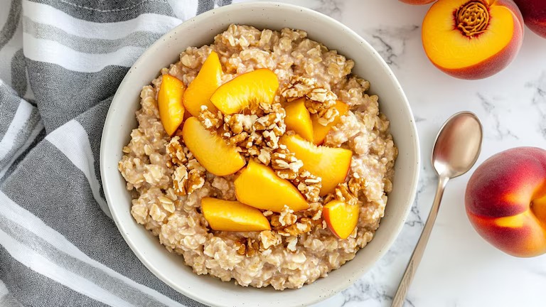 Avena cocida con leche vegetal ayuda a reducir el colesterol y el riesgo cardiovascular. Foto: Infobae.