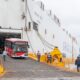 Buses eléctricos rumbo a Paraguay. Foto: MOPC.