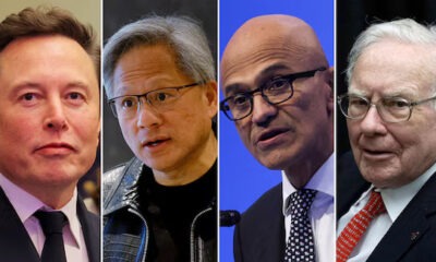 Elon Musk, Jensen Huang, Satya Nadella y Warren Buffett.