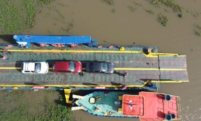 Transporte fluvial entre Pilar, Paraguay, y Puerto Cano, Argentina. Foto: MOPC.