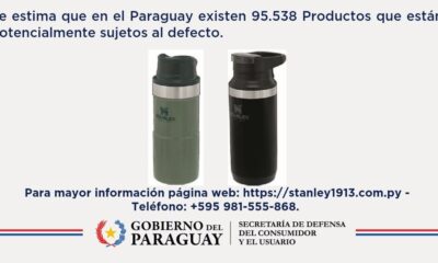 Alerta sobre productos Stanley con defecto. Foto: Sedeco.