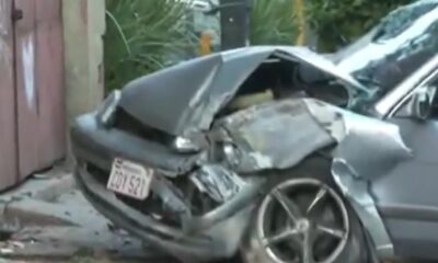 El vehículo quedó severamente afectado. Foto: Captura.