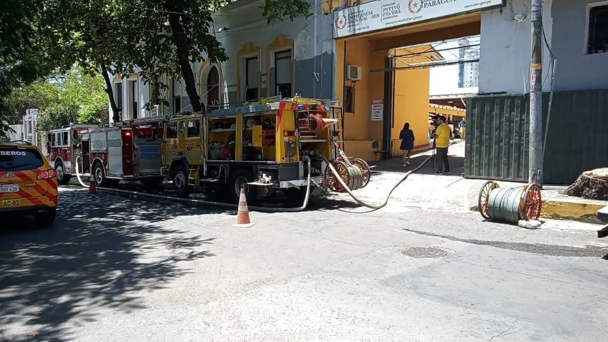 Incendio en la sede de la SEN. Foto: Gentileza.