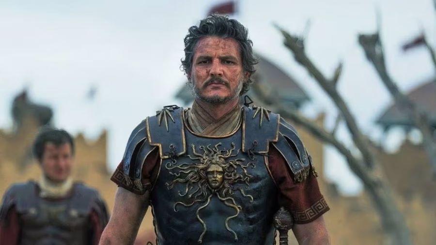 Pedro Pascal en un fotograma de "El gladiador II" (Paramount Pictures)