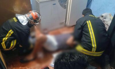 El joven aún no identificado fue golpeado por los asaltantes. Foto: AgendaPy.