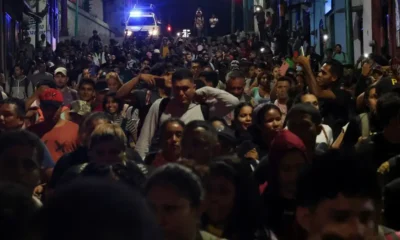 La primera caravana de migrantes de 2025 partió del sur de México, cerca de la frontera con Guatemala. Imagen: Damian Sanchez/DW