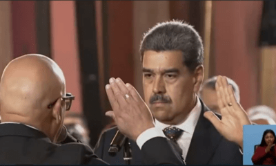 Juramento de Nicolás Maduro por un tercer periodo. Foto: Captura de pantalla.