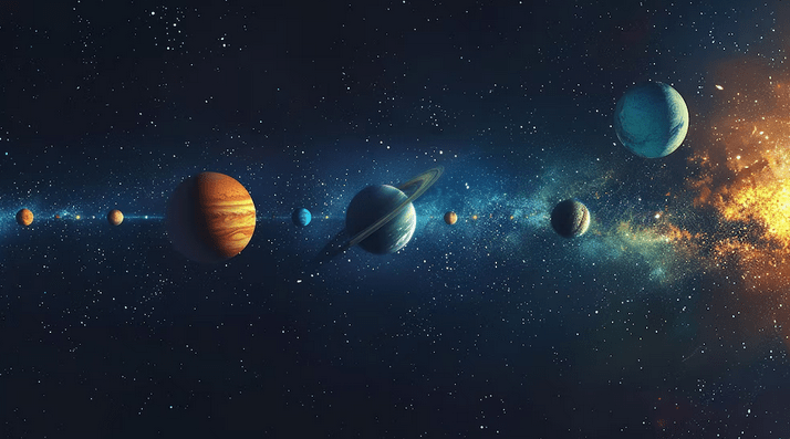 Alineación planetaria, un evento astronómico fascinante donde varios planetas se alinean en el cielo nocturno. Foto: Ilustrativa Infobae.