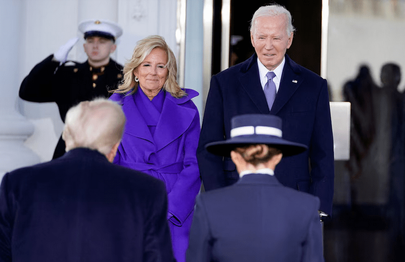 Biden a Trump: Bienvenido a casa. Foto: Infobae.