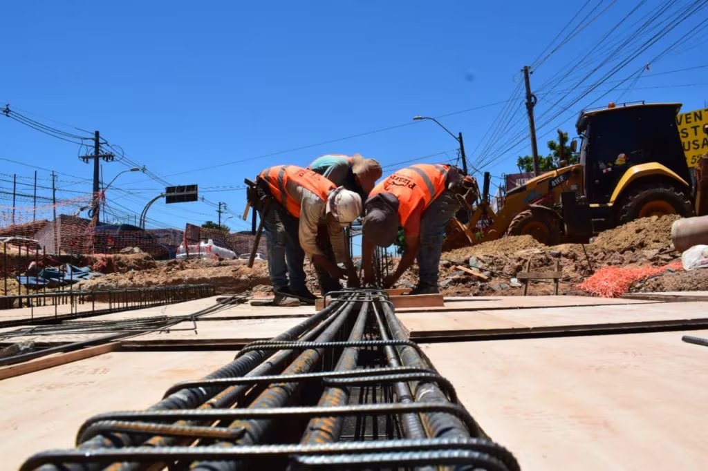 Obras de desague. Foto: Gentileza.