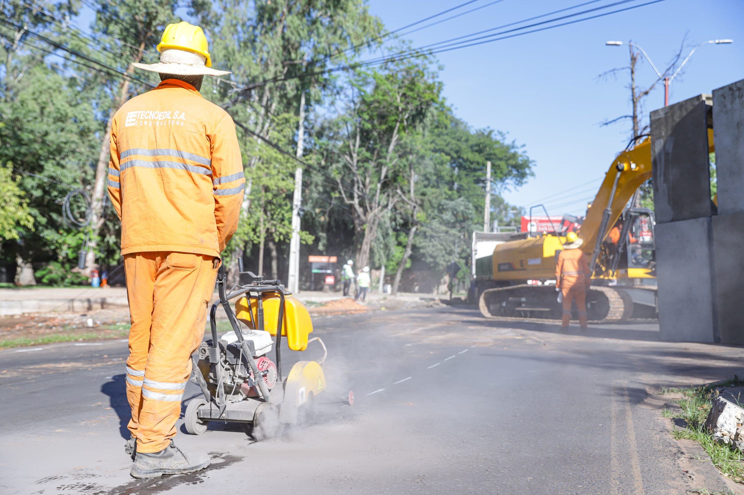 Obras sobre Mcal. López. Foto: MOPC.