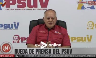 Diosdado Cabello dió una conferencia de prensa. Foto: Gentileza.