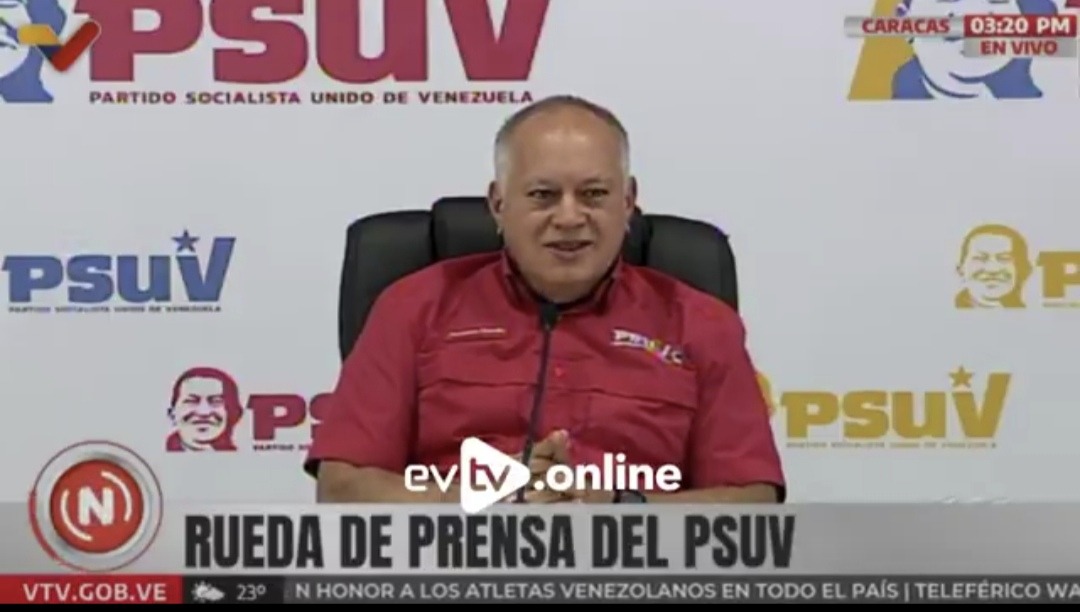 Diosdado Cabello dió una conferencia de prensa. Foto: Gentileza.