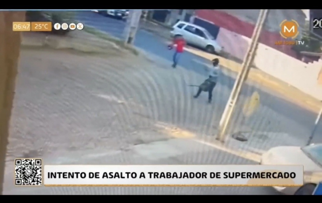 César Da Silva trabajador de remera roja. Foto: Captura de pantalla.