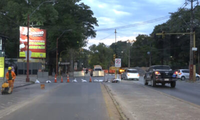 Obras en la avenida Mariscal López. Foto: El Nacional.