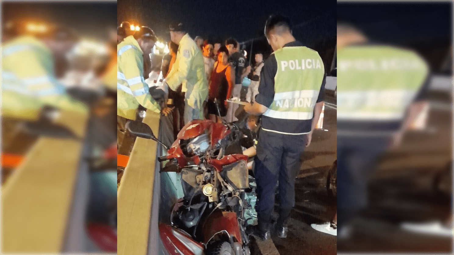 Accidente en la zona de Pedrozo. Foto: Sucesos Paraguay.