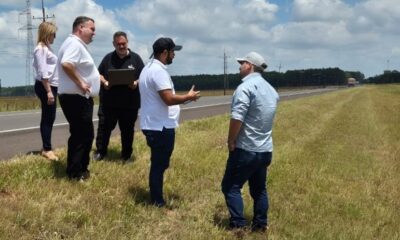 Técnicos del MOPC visitaron la zona del nuevo peaje. Foto: Gentileza.