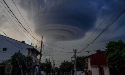 Nubes simulan tornado. Foto: Gentileza.