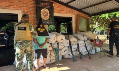 Durante el procedimiento se detuvo a una persona. Foto: IP Paraguay.