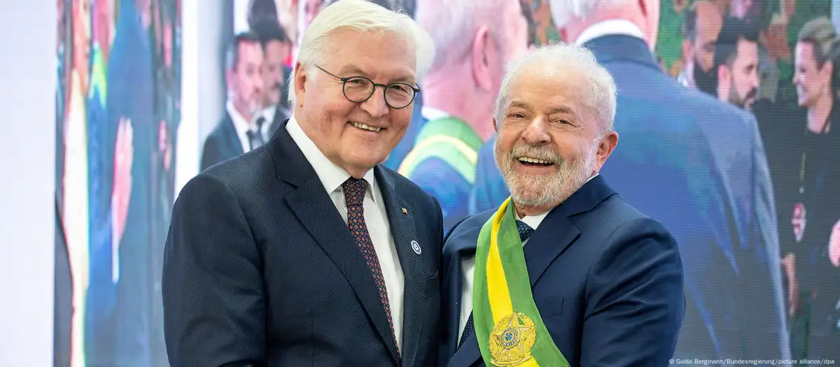 Frank-Walter Steinmeier, (izq.) con el presidente brasileño, Luis Inácio Lula da Silva. Foto: DW