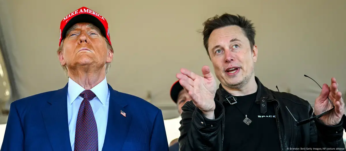 El presidente Donald Trump y el multimillonario Elon Musk. Foto: DW