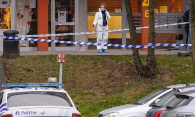 Escena del tiroteo esta mañana en el barrio de Peterbos, en Anderlecht, Bruselas. Imagen: Nicolas Maeterlinck/Belga/dpa/picture alliance