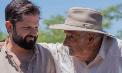 Gabriel Boric y José "Pepe"Mujica. Foto:Infobae.