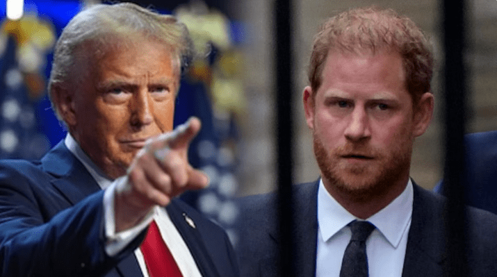 Donald Trump y el príncipe Harry. Foto: Infobae.