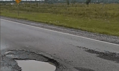 Bache sobre la ruta Paraguarí - Villarrica. Foto: Captura.