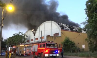 Incendio en depósitos de transportadora Guarany. Foto: El Nacional