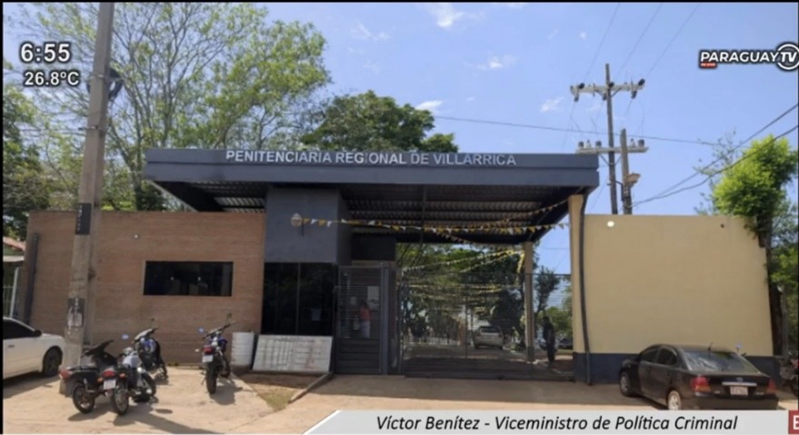 Fachada del Penal de Villarrica. Foto: Captura de pantalla.