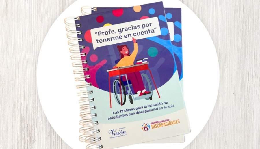 Guía didáctiva para docentes que enseñan a niños con discapacidad. Foto: Gentileza.