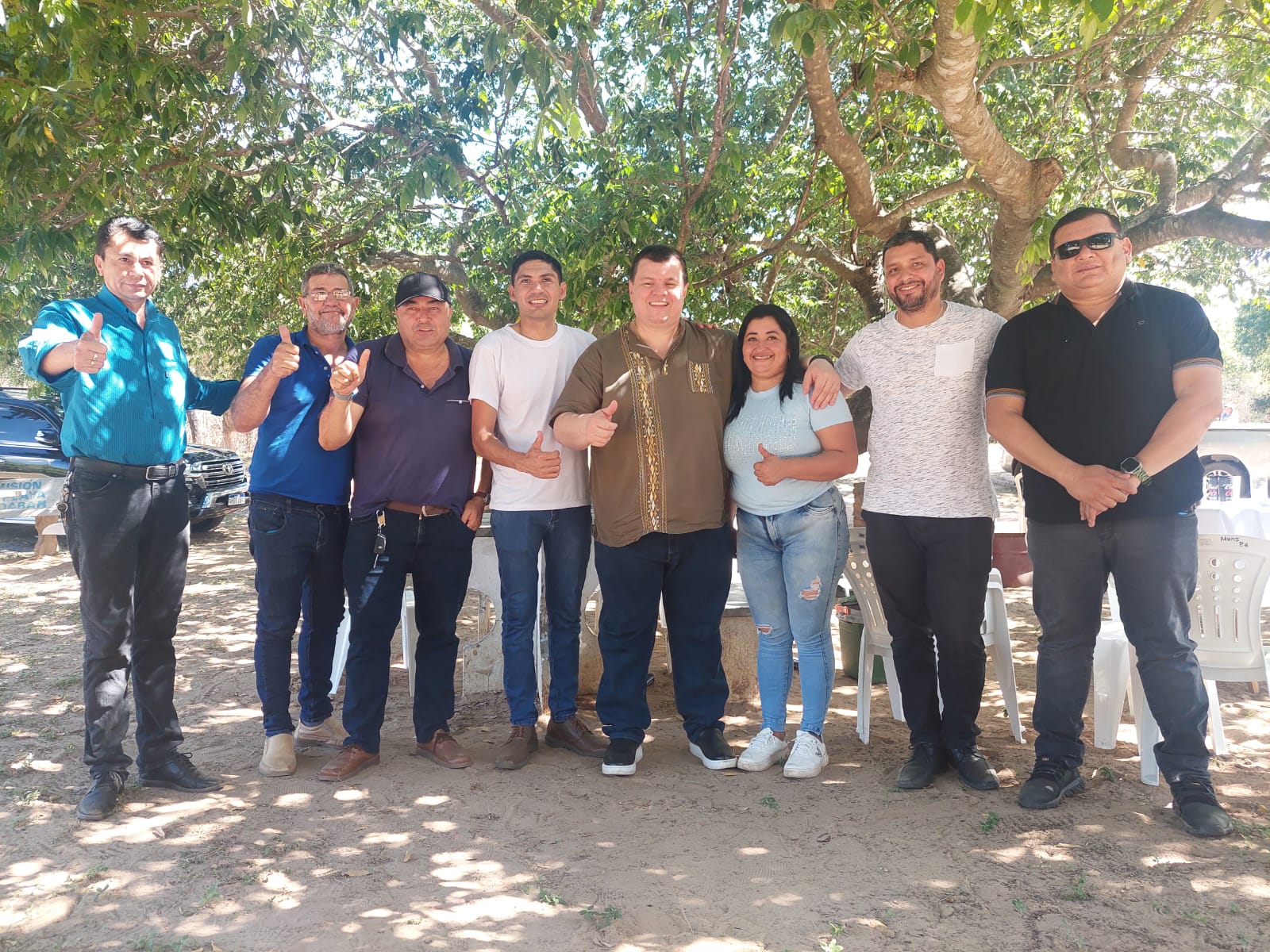 Dionisio Amarilla se reunió con dirigentes de Concepción. Foto: Gentileza.