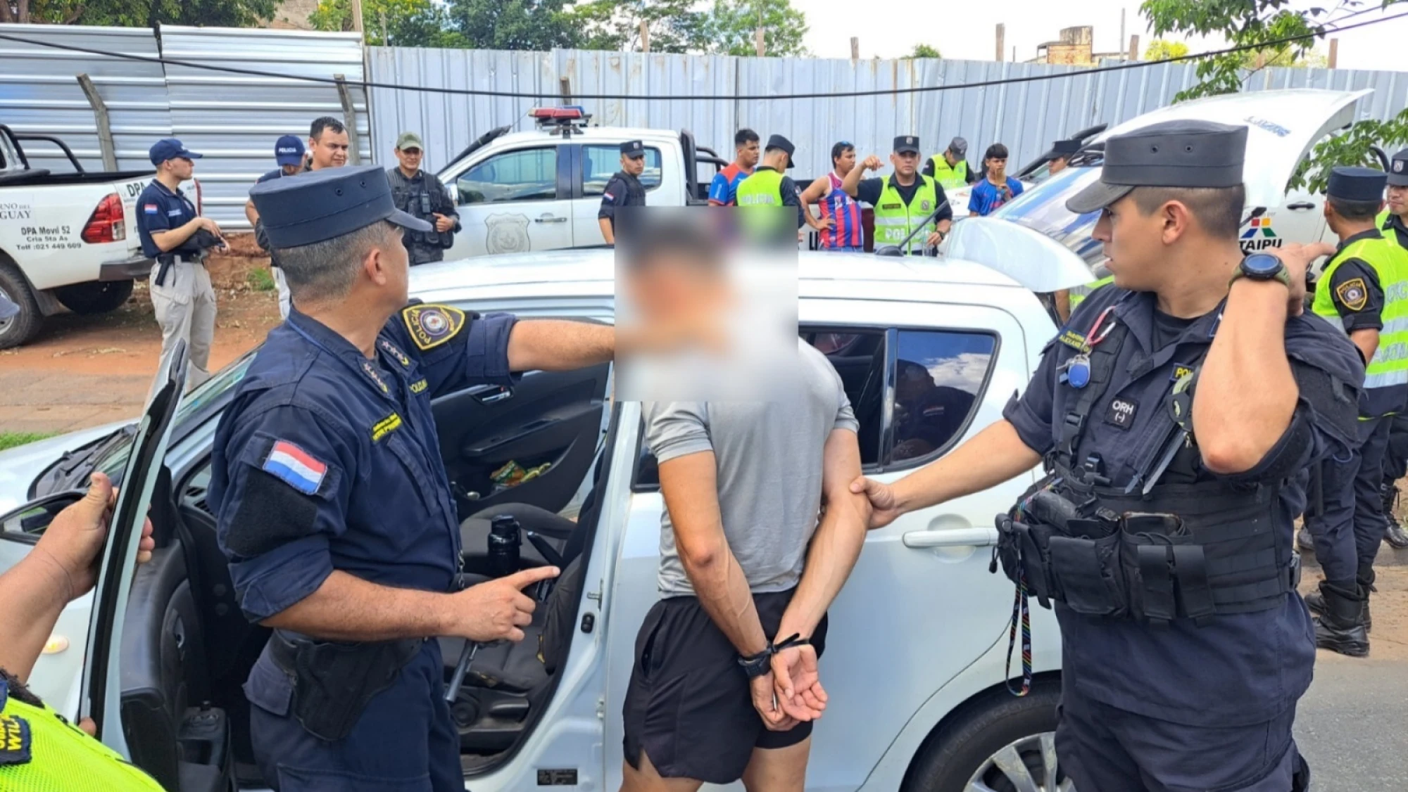 Detenidos en los controles previos. Foto: Gentileza.