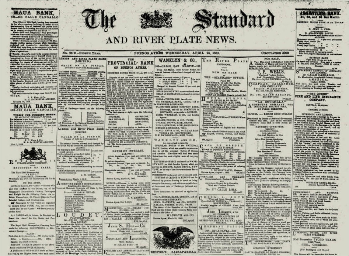 The Standard, edición del 28 de abril de 1869. Cortesía